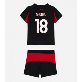AC Milan Christopher Nkunku #18 Hemmakläder Barn 2025-26 Kortärmad (+ Korta byxor)